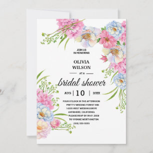 Convites Chá de Bebê Rosa Dourado Verde Borgonha Casamento