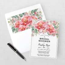 Chá de Bebê Rosa Floral Elegante
