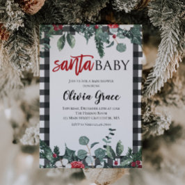 Convites Chá de Bebê Santa Baby Natal
