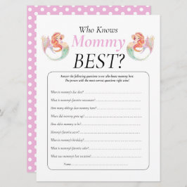 Convites Chá de Bebê Sereia Debaixo do Mar Conhece a Mamãe