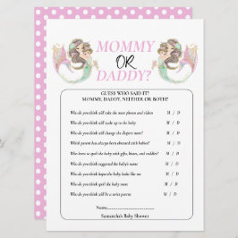 Convites Chá de Bebê Sereia Marrom Debaixo do mar.