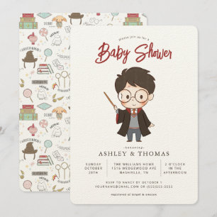 Convites Chá de Bebê Simples do Harry Potter