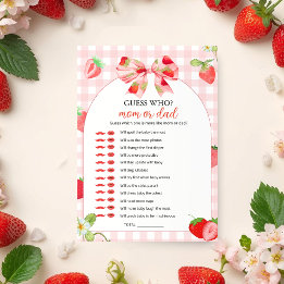 Convites Chá de Bebê Someone Berry Sweet | Adivinhe Quem