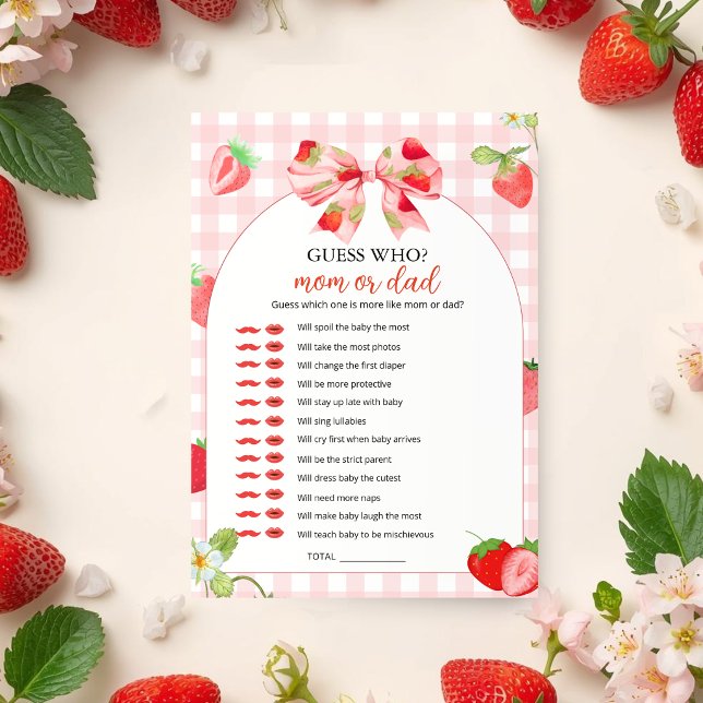 Convites Chá de Bebê Someone Berry Sweet | Adivinhe Quem (Criador carregado)