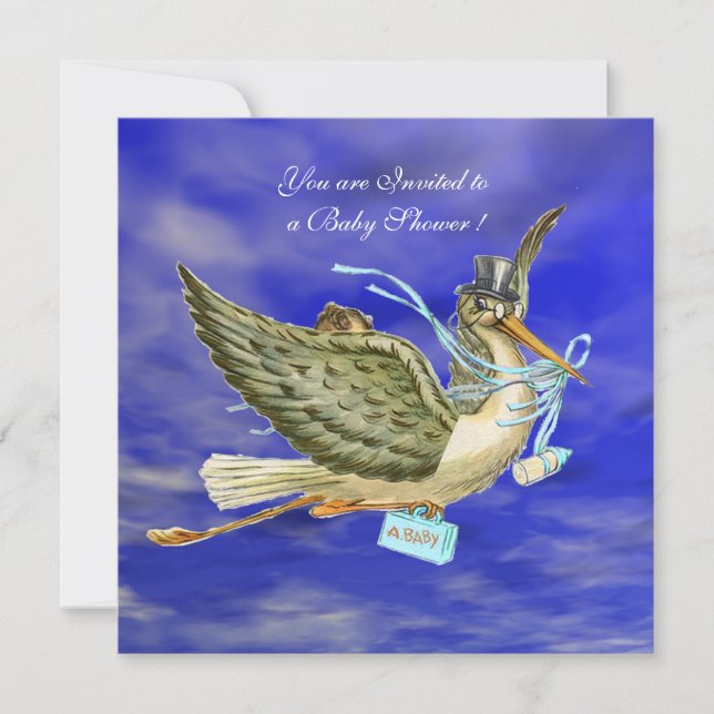 CONVITES CHÁ DE BEBÊ STORK (Frente)