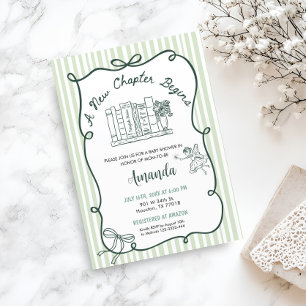 Convites Chá de Bebê Storybook Verde