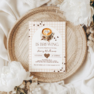 Convites Chá de Bebê Tema Café Bean Baby está Cozinhando