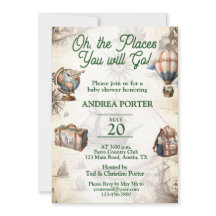 Chá de Bebê Tema Viagens Oh Os Lugares Que Você Ir