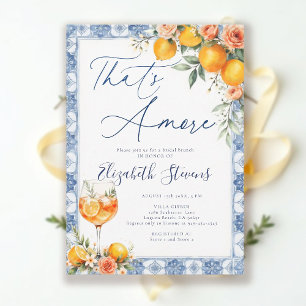 Convites Chá de Bebê "That's Amore" Verão Italiano Cítrico