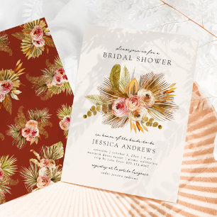 Convites Chá de Bebê Tropical Floral Vintage