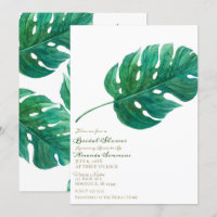 Chá de Bebê Tropical Verde Folha de Palmeira Havai
