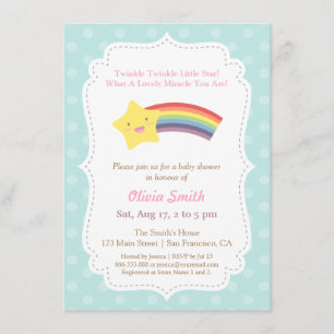 Convites Chá de Bebê Twinkle Twinkle Little Star
