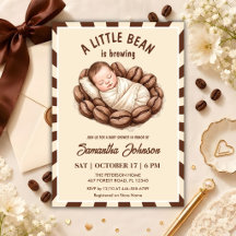 Chá de Bebê 'Um Pequeno Grão Está Preparando Café'