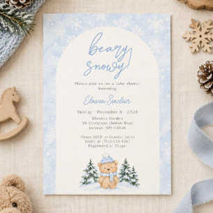 Convites Chá de Bebê Urso Nevado Beary