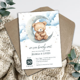 Convites Chá de Bebê Urso Teddy Encantado