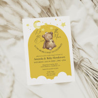 Chá de Bebê Urso Teddy Menina Amarela Além da Lua