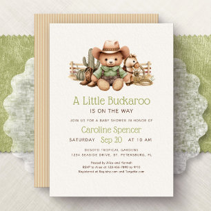 Convites Chá de Bebê Vaqueano Neutro Little Buckaroo