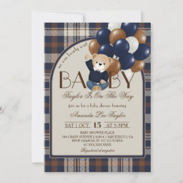 Convites Chá de Bebê Vintage Bearly Wait