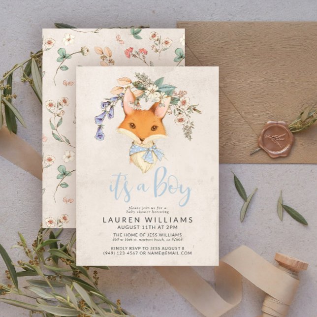 Convites Chá de Bebê Vintage Floral Rapazela (Criador carregado)