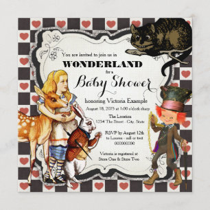 Convites Chá de Bebê Vintage Wonderland