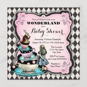 Convites Chá de Bebê Vintage Wonderland