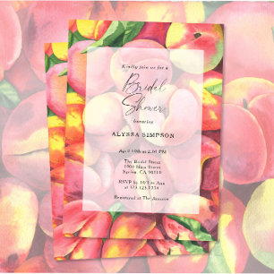 Convites Chá de Bebê Watercolor Peaches