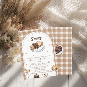 Convites Chá de bebê Watercolor S'more para amar