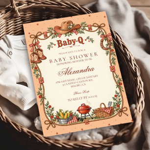 Convites Chá de Bebê Western Cowboy Baby-Q