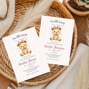 Convites Chá de Bebê Winnie the Pooh Little Hunny