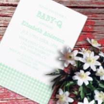 Chá de Bebê Xadrez Verde Menta Baby-Q