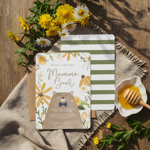 Convites Chá De Bee Bee Baby Boy Da Mamma Bear E Querido