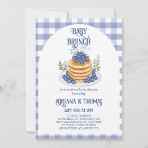 Convites Chá de Blueberry Pancake Baby Brunch