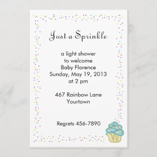 Convites Chá de borrifagem de bebê convida com Cupcake azul