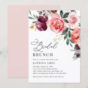 Convites Chá de Brunch Floral Russo