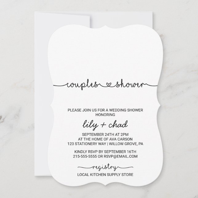 Convites Chá de Casais (Frente)