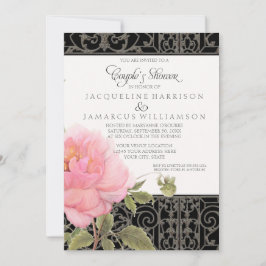 Convites Chá de Casais Botânicos de Peônias de Flores bonit