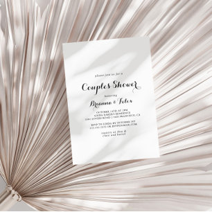 Convites Chá de Casais de Caligrafia Moderna