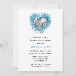 Convites Chá de Casais de Casamento de Starfish da Cena de 