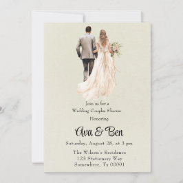 Convites Chá de Casais de Casamento Verde Claro e de Noite