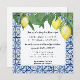 Convites Chá de Casais de Ramificação de Limão Azul com Shi