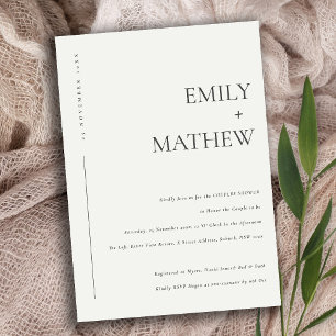 CONVITES CHÁ DE CASAIS DE TIPOGRAFIA MINIMAIS PRETOS E BRA