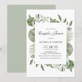 Convites Chá de Casais de Verão de Calla Lily Watercolor Ve