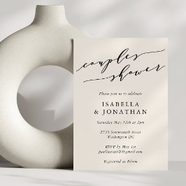 Convites Chá de Casais de vitória clássicos minimalistas