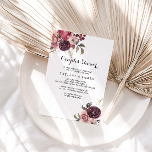 Convites Chá de Casais Florais Elegante de Verão