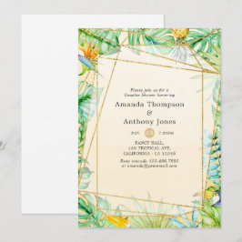 Convites Chá de Casais Geométricos Exóticos