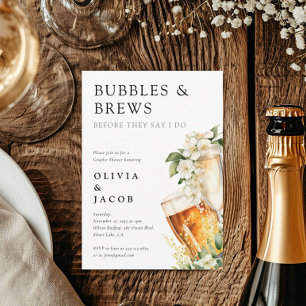 Convites Chá de Casal Bolhas e Cervejas