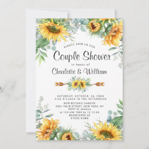 Convites Chá de Casal de Aquarelas Eucalyptus