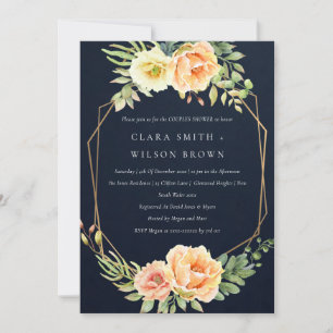 CONVITES CHÁ DE CASAL DE FOLHA DE CACTI SUCCULENTO DO MARI