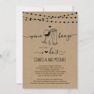 Convites Chá de Casal / Jantar de Ensaios Wine & Booze Befo
