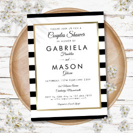 Convites Chá de Casal Listrado Clássico